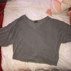 Urban outfitters grey jersey top